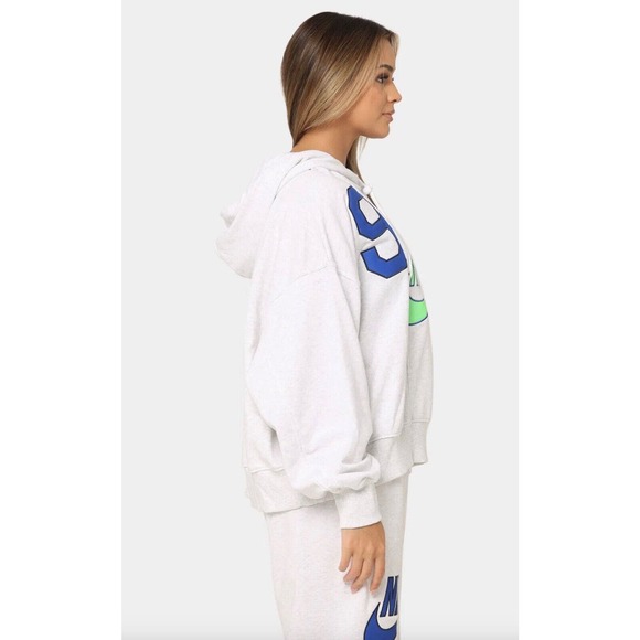 NIKE Women's NSW 🔥Circa 96 Fleece Hoodie🔥 Size L DV8086-051 Retail $130 NWT - Picture 3 of 8